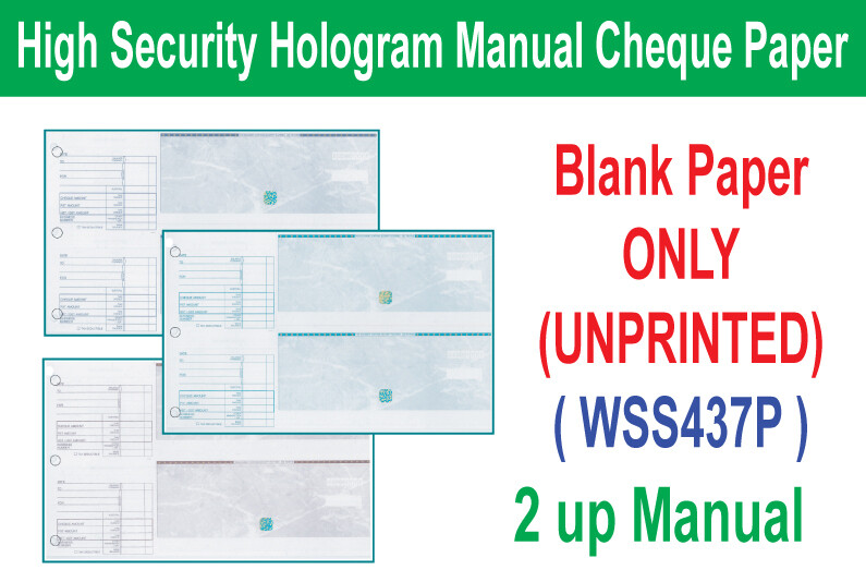 High Security Hologram Manual Cheque (Paper ONLY)