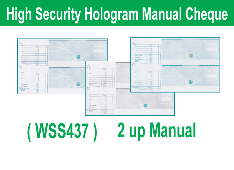 High Security Hologram Manual (Hand Written) Cheque