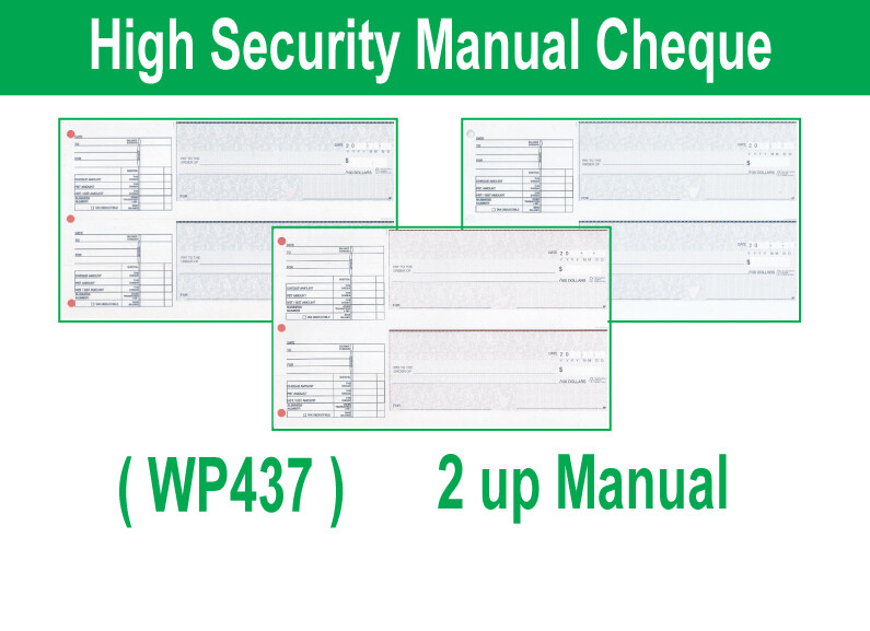 High Security Manual (Hand Written) Cheque