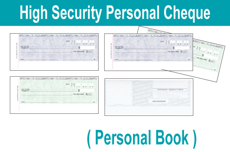 Personal Cheque Book (1 & 2 copy)