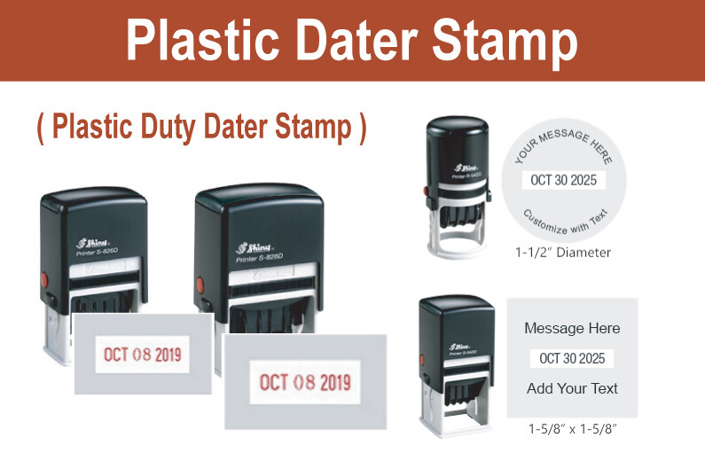 Plastic date stamp