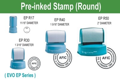 Pre-inked stamp (Round)