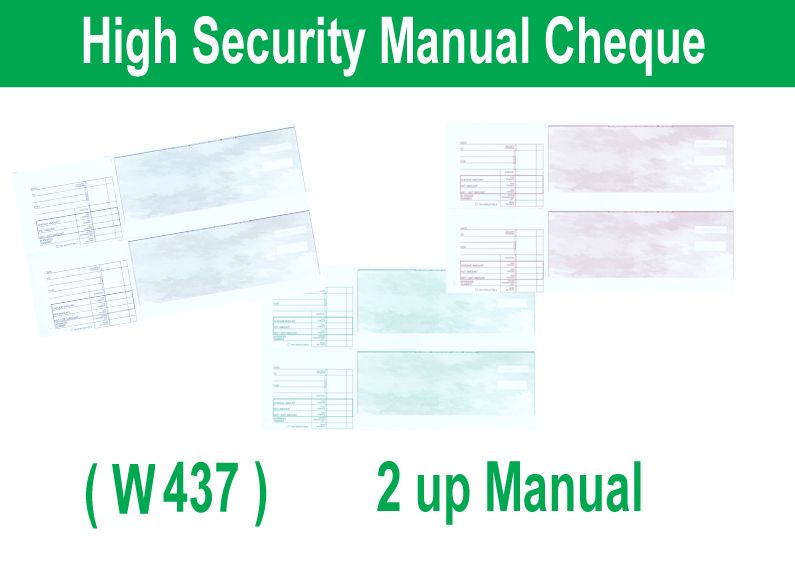 Standard Security Manual Cheque (Paper ONLY)
