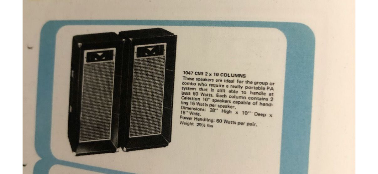 CMI (Marshall) 1047 Columns 2x10