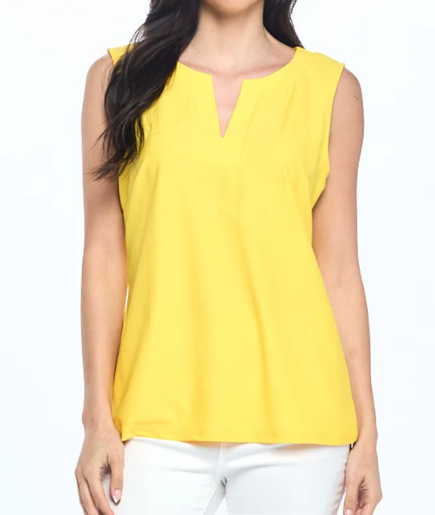 V Tank Top Yellow