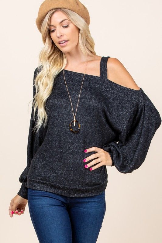 Hacci Cold Shoulder Top