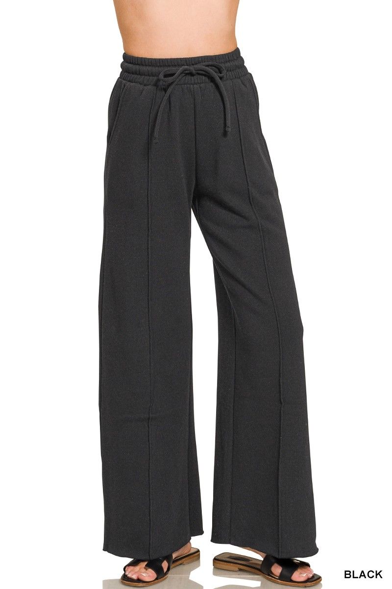 Z-Pin Tuck Wide Leg Pant