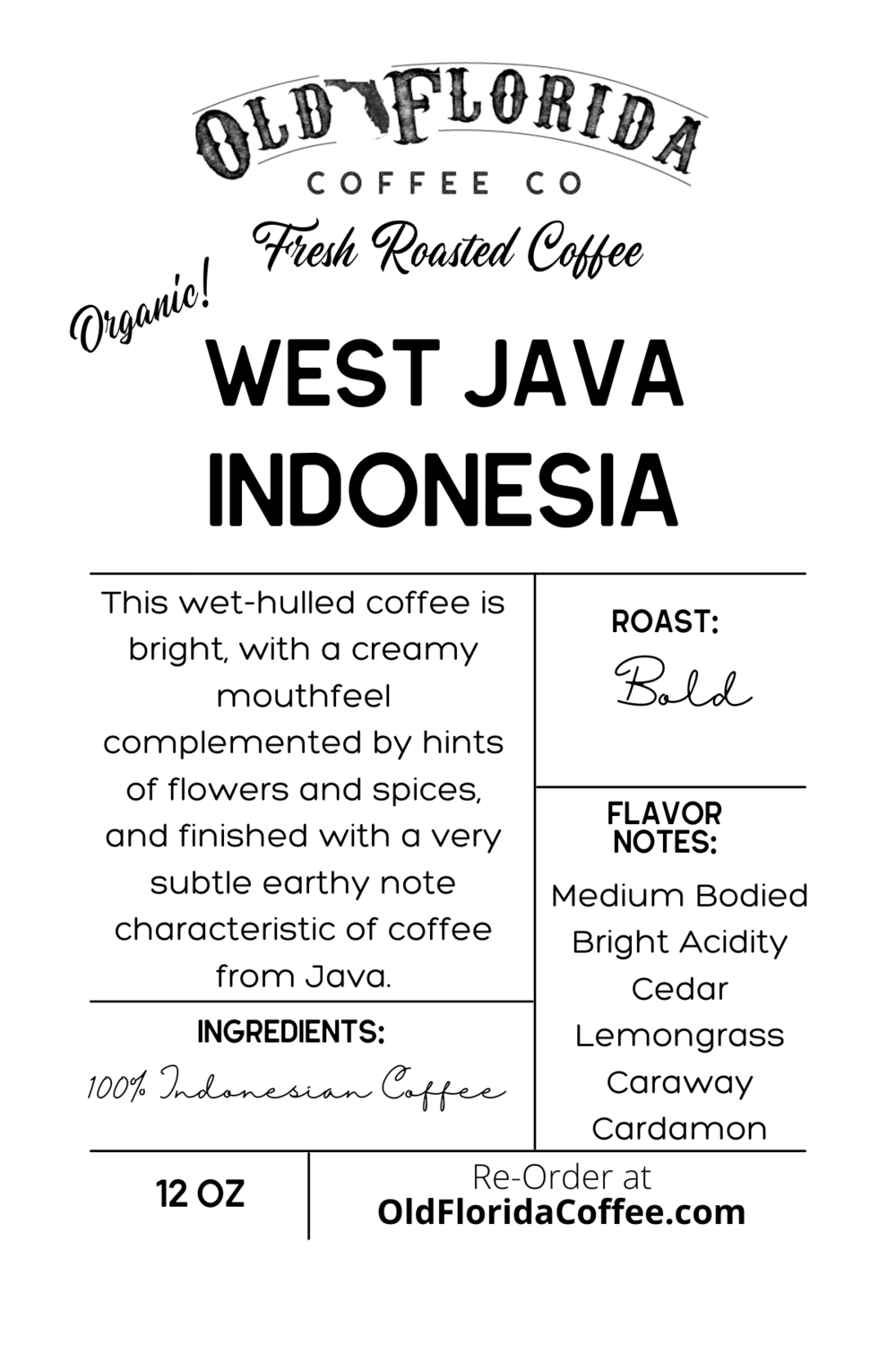Organic West Java Indonesia