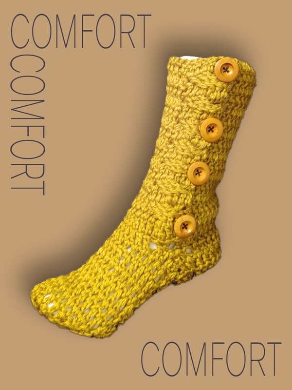 Olive color slipper socks