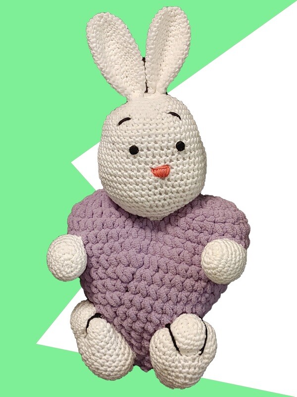 Purple Easter Love Bunny