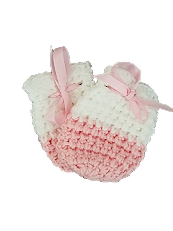Pink baby mits