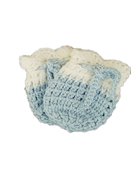 Blue baby mits