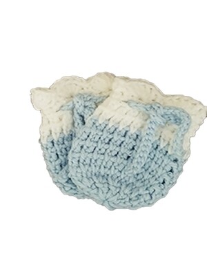 Blue baby mits