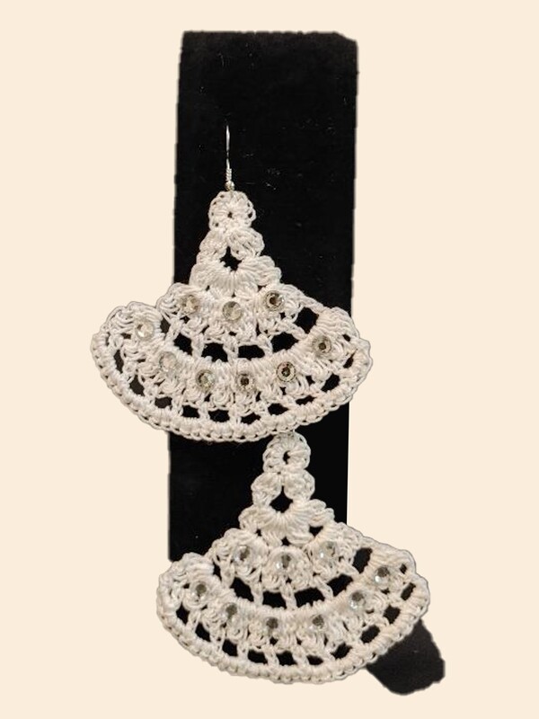 White Jewel Gemstone Earrings