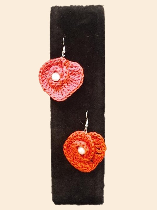 Heart and Pearl Earrings