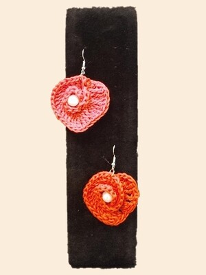 Heart and Pearl Earrings