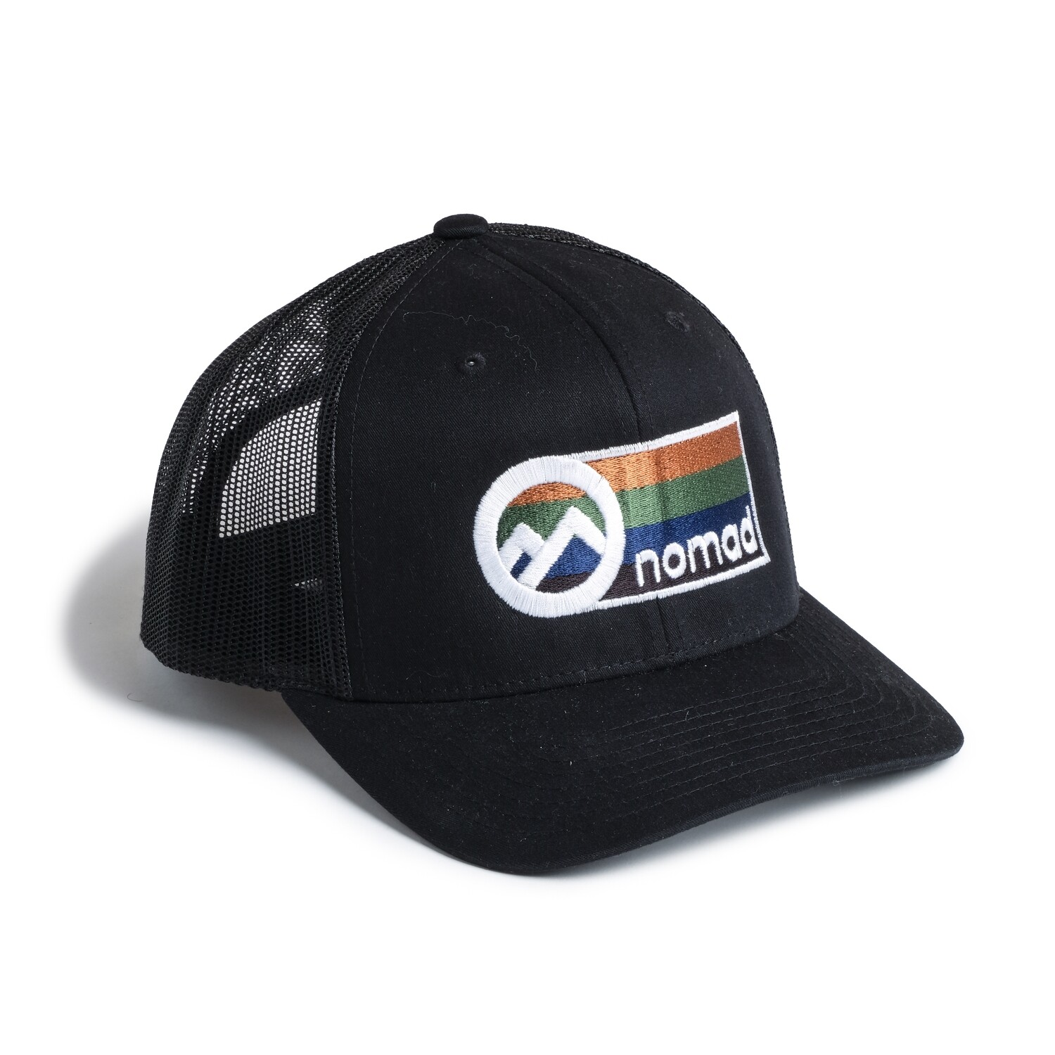 Nomad Black Mesh Hat w/ Color Logo