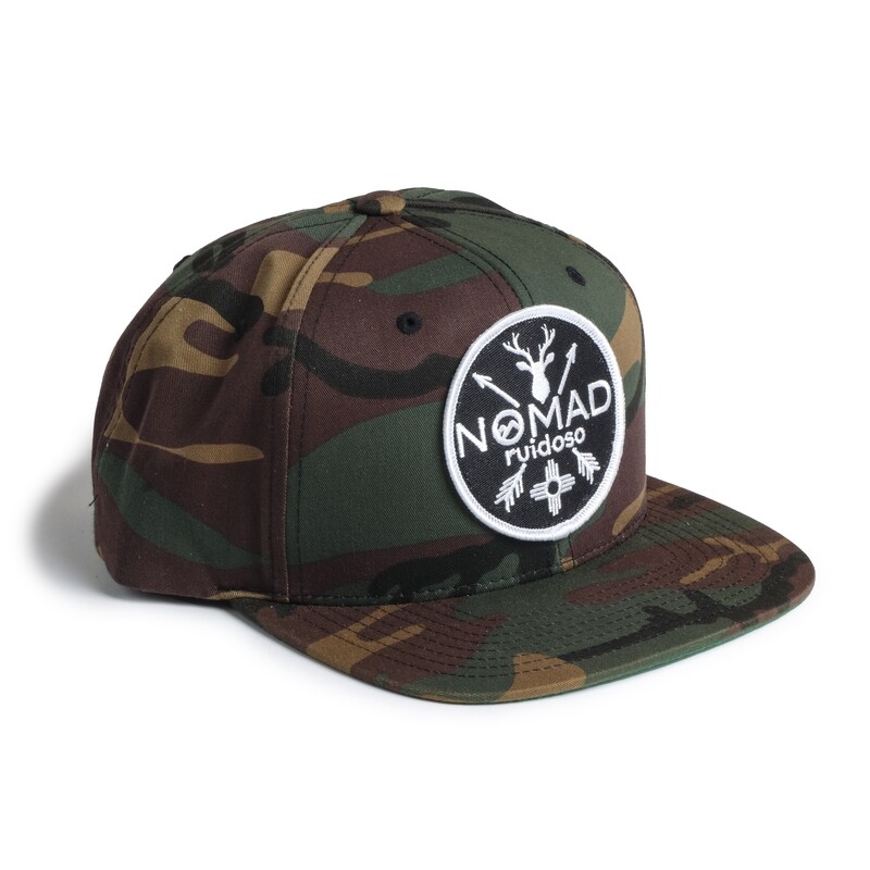 Nomad Camo Hat with Black Patch