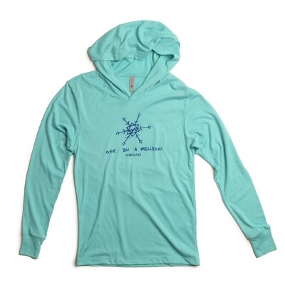 Nomad LS One In a Million Hooded T - Tahiti Blue