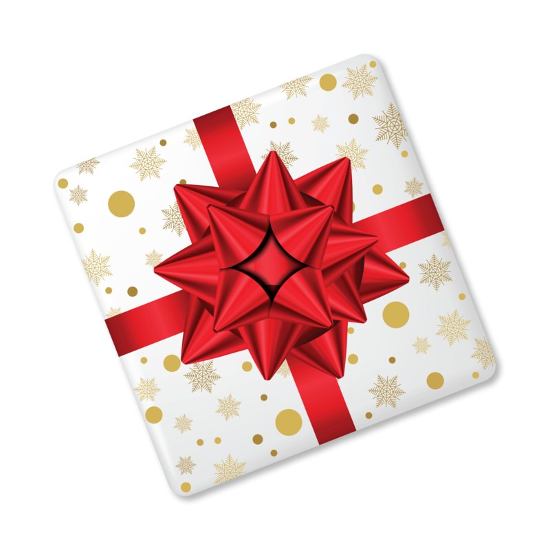 White and Red Present