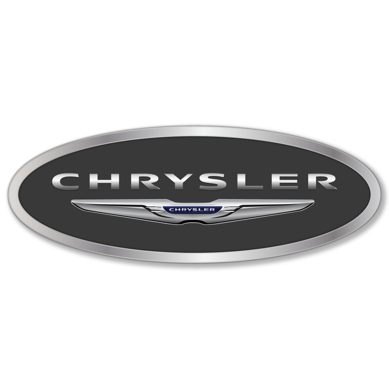 Silver Chrysler Oval 45