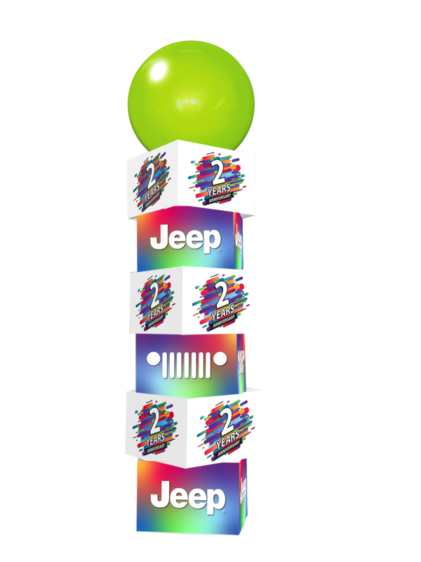 Jeep 2 Years Anniversary Printed Balloon Tower 5