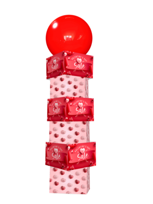 Valentines Day Printed Balloon Tower 12