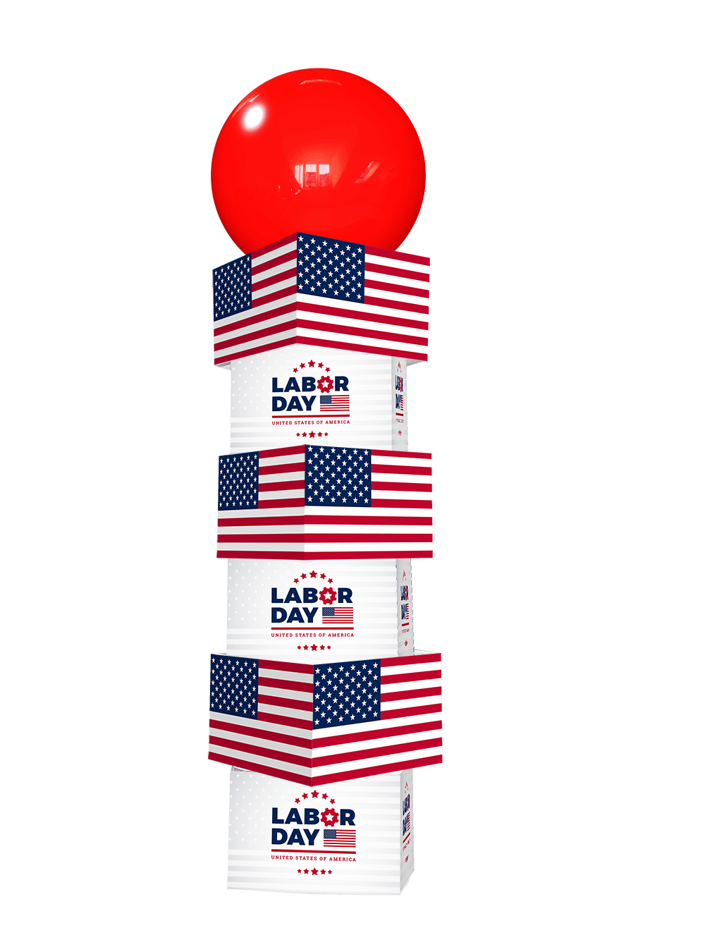 Labor Printed Balloon Tower 10
