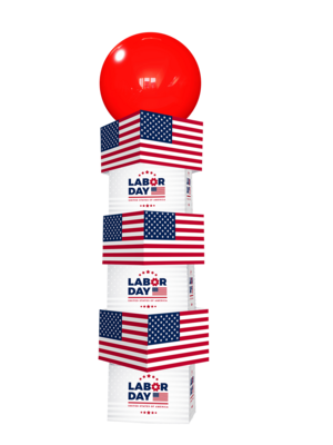Labor Printed Balloon Tower 10