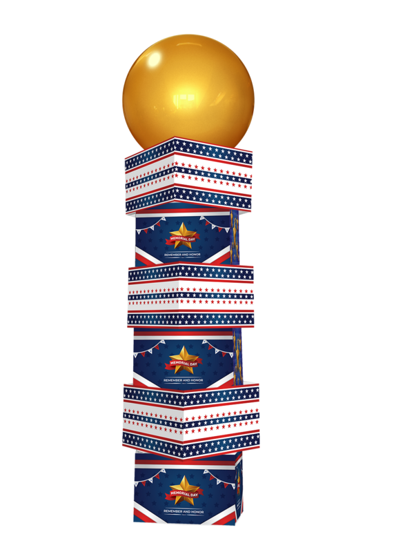 Memorial Day Printed Balloon Tower 11