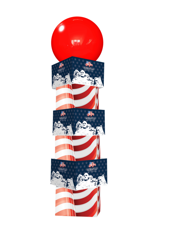 Presidents Day Printed Balloon Tower 13