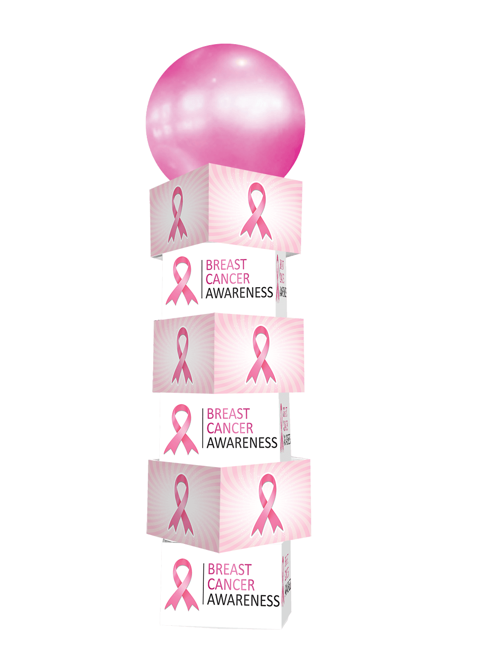 Breast Cancer Awareness Printed Balloon Tower 16
