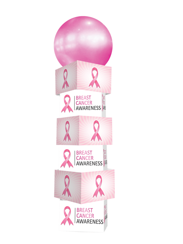 Breast Cancer Awareness Printed Balloon Tower 16