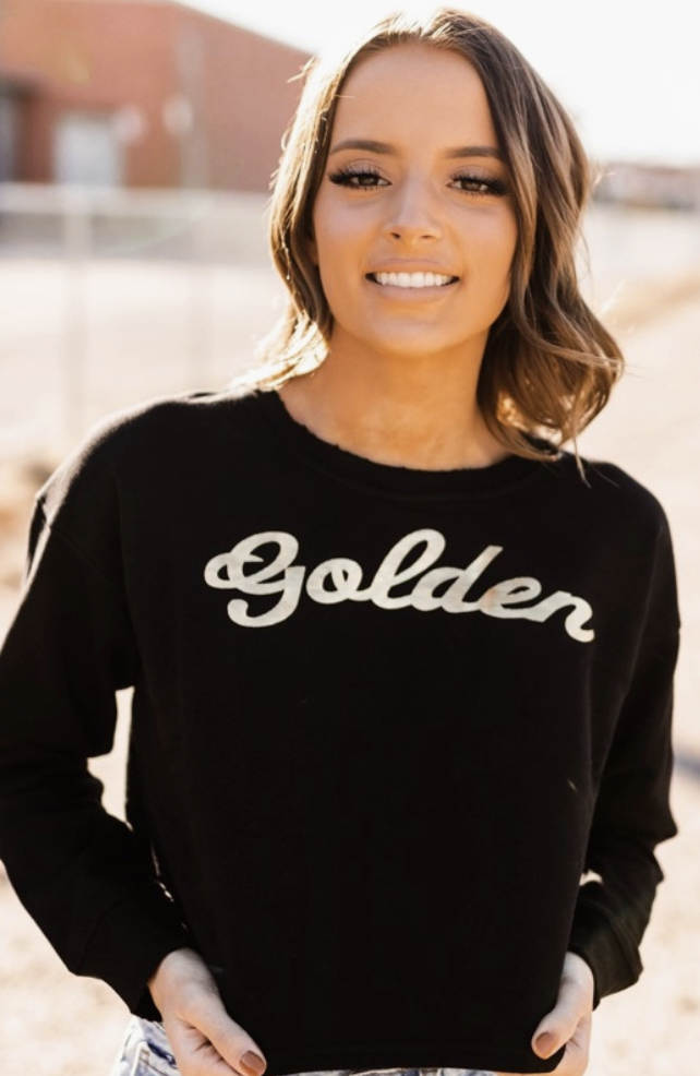 MA: Golden Cropped Sweatshirt