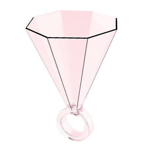 Slant: 3 oz Shot Glass - Light Pink Ring