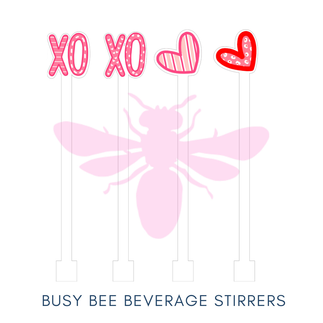 Busy Bee: XOXO Beverage Stir Sticks