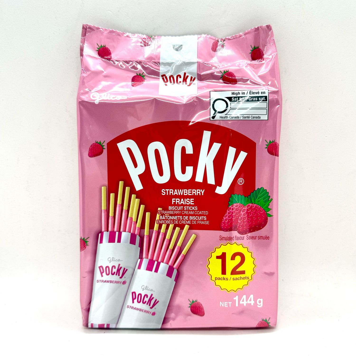 Pocky Strawberry Family Bag