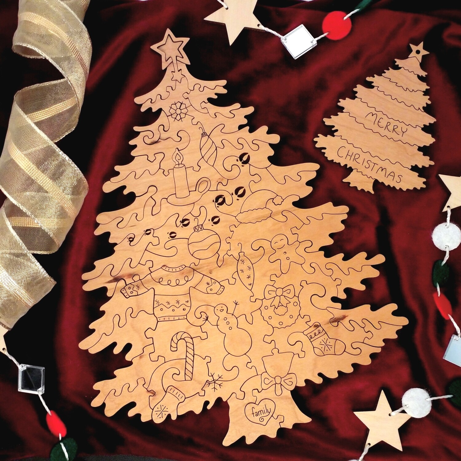 Customizable Christmas Tree File for Laser Cutting