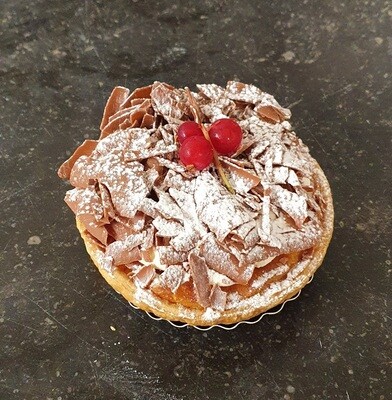 Rijst met chocolade en room tartelet