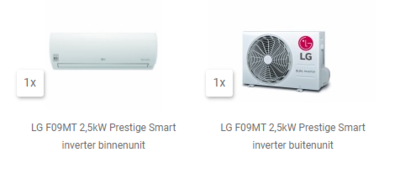 LG F09MT 2,5kW Prestige Dual Inverter set