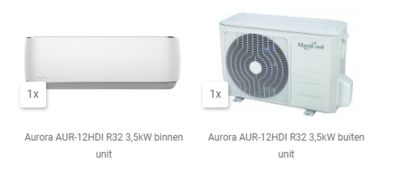 AKTIE 2022 AMD-AUR-12HDI AURORA 3,5kW R32 inverter set