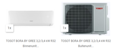 AKTIE 2022 TOSOT BORA 3,2 kW R32 inverter set by GREE