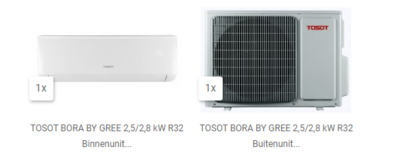 AKTIE 2022 TOSOT BORA 2,5kW R32 inverter set by GREE