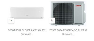 AKTIE 2022 TOSOT BORA 4,6 kW R32 inverter set by GREE