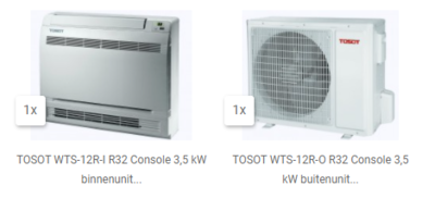 AKTIE 2022 TOSOT CONSOLE WTS-12R 3,5kW inverter set by GREE