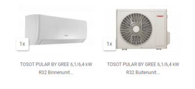 AKTIE 2022 TOSOT PULAR 6,1 kW R32 inverter set by GREE (wifi)