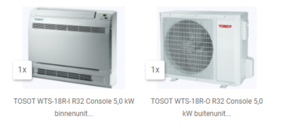 AKTIE 2022 TOSOT CONSOLE WTS-18R 5,2kW inverter set by GREE