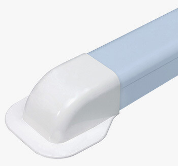 Climaplus Muurkap 125x75 mm Ral 9010 Wit