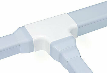 Climaplus T-stuk voor montagekanaal 90x65 mm Ral 9010 Wit
