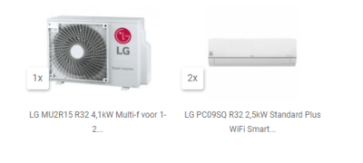 LG MU2R15-0909 R32 DUO Complete Multisplit Set
